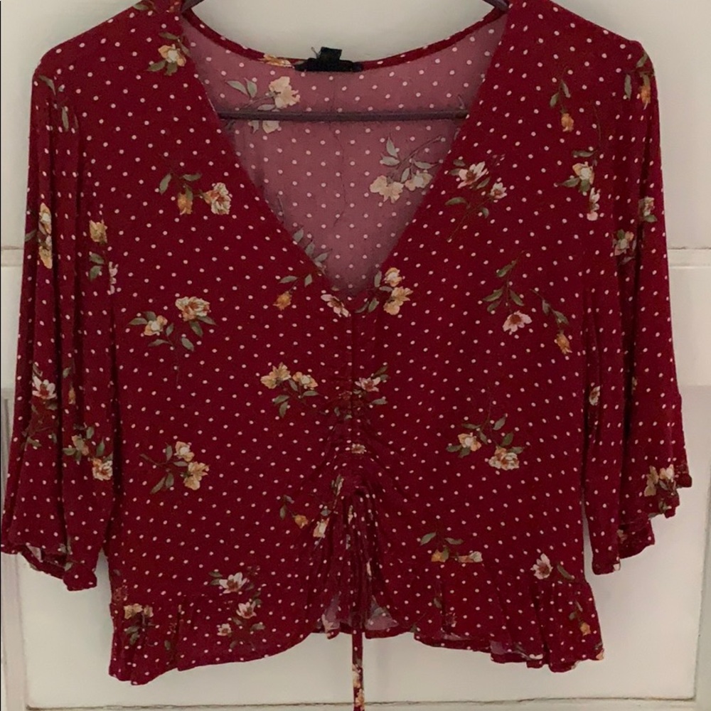 Red blouse